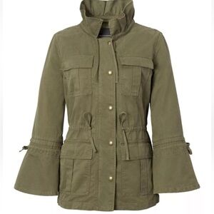 Banana Republic x Olivia Palermo Bell-Sleeve Surplus Jacket, hunter green XL